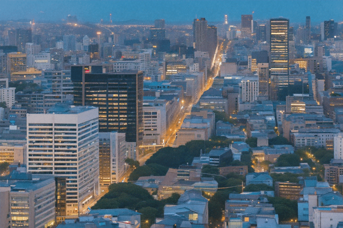 Entrepreneurship cityscape